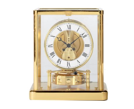 A JAEGER LECOULTRE ATMOS CLOCK NO 663968, 1980S  23cm hPractically as new 