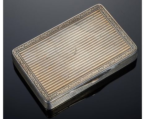YACHTING.  A GERMAN SILVER CIGARETTE CASE, DATED 1927  with integral hinge and engine turned, the underside of the lid engrav