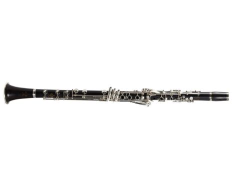 A BUFFET RC PRESTIGE BASSET CLARINET CRAMPION CIE, PARIS&nbsp; silver plated key work, cased Good condition