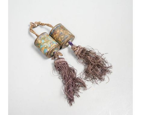 Early Chinese Cloisonne scroll weight, probably Ming period.