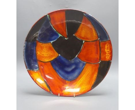 A 1960's Poole pottery charger,40cm