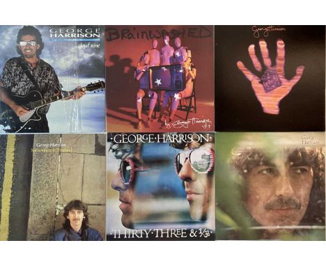GEORGE HARRISON/THE BEATLES - LPs. Lovely selection of 6 x LPs plus 2 x 12" from George. Titles are Brainwashed (deleted 2002