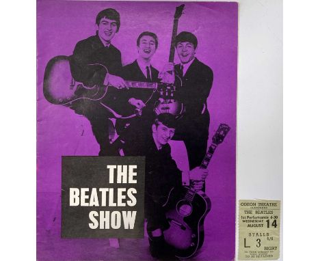 An original concert programme for one of the dates during the Beatles August 1963 residency at the Odeon Theatre, Llandudno. 