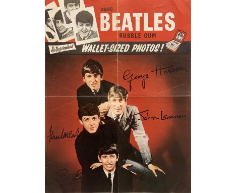 An original poster advertising the collectable A&amp;BC bubble gum cards circa 1964. Measures 34 x 45cm. VF condition with fo
