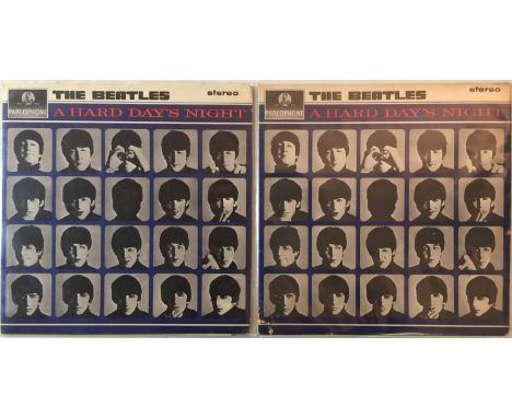 THE BEATLES - A HARD DAY'S NIGHT LPs (1ST AND 2ND UK STEREO PRESSINGS - PCS 3058). Smashing bundle of 2 x lovely example 1st 