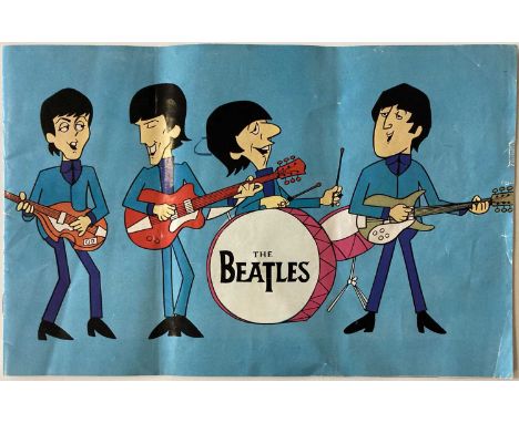 A 1965 tour programme with Beatles cartoon imagery. 26.5 x 17.5cm. Good condition with some creasing.