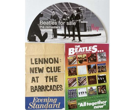 Beatles posters to inc: Vestron Video VHS release poster (42 x 63cm, folded), a Sounds poster affixed to card (50 x 34cm), Be