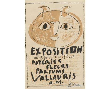 Picasso, Pablo -- Exposition Poteries Fleurs Parfums (Troisième Affiche Vallauris)Farblithographie auf Velin. 1948.57 x 39 cm