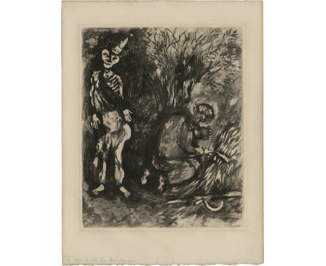 Chagall, Marc -- Les Fables de la Fontaine: "La mort et le Bûcheron"; "Le Lion et le Moucheron; "Testament expliqué par Esope