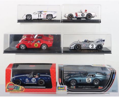 Six various boxed slot cars, Revell Shelby Cobra Daytona Coupe No.5 Le Mans 64, MRRC Int Hobbies  Shelby Cobra 427 S.C No.10 