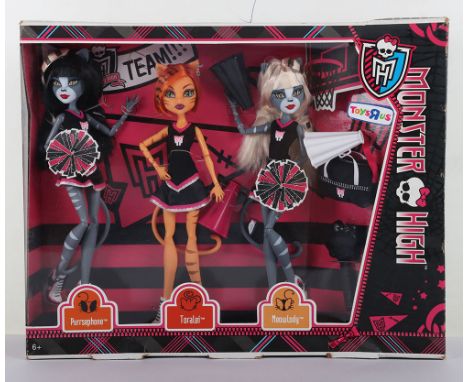 Monster High Toys R Us TRU Exclusive Purrsephone Toralei Meowlody 3 Pack 2012 New in Box Dolls Mattel. New in box never been 