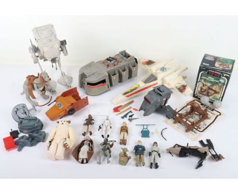 Vintage Star Wars Vehicles and Action Figures Kenner 1977-1983, Including a complete Scout Walker, X-Wing missing parts, Impe