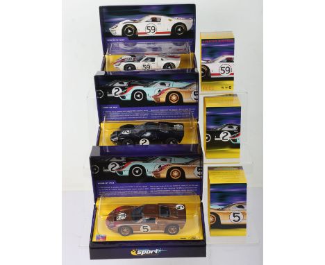 Three boxed Scalextric Sport Ford GT40 Le Mans slot cars, Limited Edition of 5000 C2578A Ford GT40 No.59 Le Mans 1966, C2463A