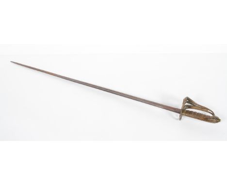 A late 19th century Officers sword, the hilt with VR cipher, lacking scabbard, 102.5cm long overall