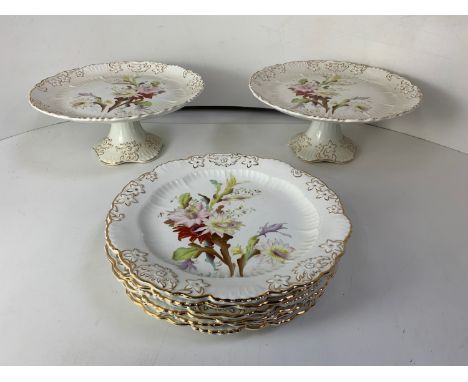 Carltonware Cake Stands and Matching Plates 