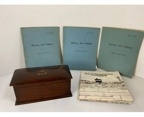 RAF Exercise Books and RAF India Tea Caddy etc 
