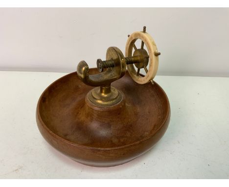 Treen and Brass Nutcracker 