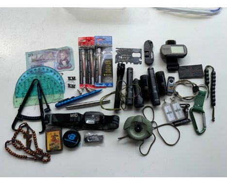 Military Equipment - Plastimo Compass, Garmin Foretrex 101, Torches and Space Pens etc 