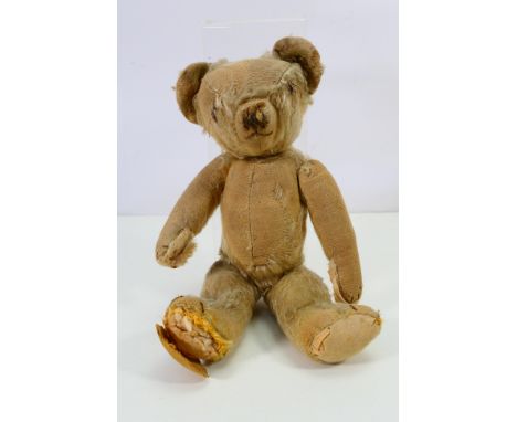 Merrythought Hygienic - A fully jointed, golden mohair, 1930s, Hygienic Merrythought bear. Approx 33 cm long. Has Merrythough