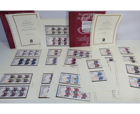 London Olympics / Paralympics 2012 - Two Stanley Gibbons Stamp Album Supplements comprising 29 six stamp mini sheets of Olymp