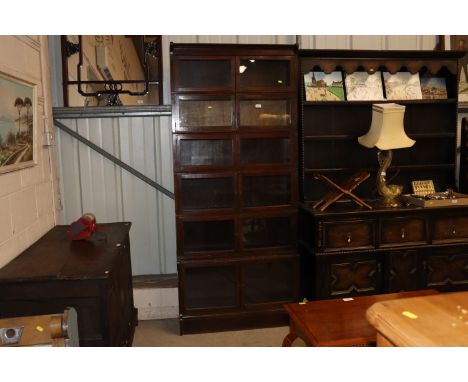 A Globe Wernicke type bookcase of six sections 