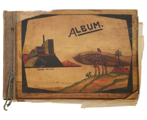Second World War: An interesting album of approximately 190 photographs, Eighth Army related, 1942 - 1943, inscribed to insid