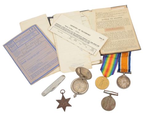 Militaria: A collection of ephemera relating to Lieutenant William Edwin George Ruthven (1893-1986), including: Atlantic Star