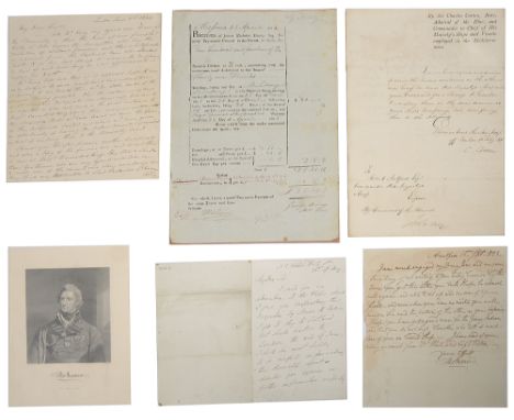 Historic Military and Naval Manuscripts : A collection of 19th century and later signed letters and documents, relating to  n