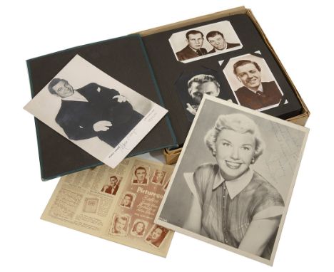 Movie Memorabilia: A mid 20th century 'My Film Favourites' album containing a collection of Picturegoer portrait postcards, s