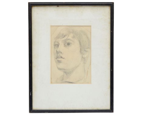Eric Stace Holt (1944-1997) 'Portrait of a man', pencil signed and dated 1962, mounted framedwithin mount 22 x 15.5 cm.Condit
