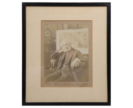 A signed presentation portrait photograph of William Powell Frith R.A. (1819-1909)signed 'To Willie Allchin with kindest rega