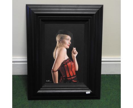 Darren Baker, 20th century, Femme Provocateur, limited edition print on canvas, with certificate of authenticity, 36 x 24cm
