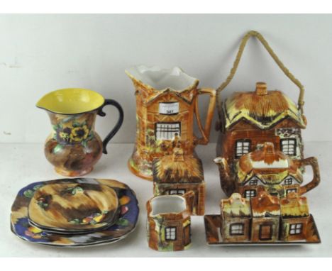 A collection of 'Price Kensington Cottage' ware, including a jug, lidded pot, salt and pepper set and teapot; together with a