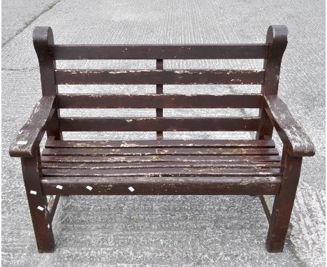 A wooden bench, 125cm wide