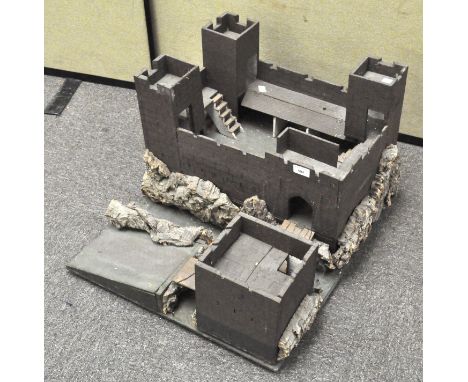 A vintage wooden model fort