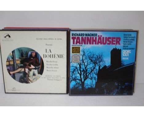 A Collection Of Classical Music Boxsets To Include,  The Baroque Era, Verdi La Traviata, Mozart Die Zauberlote Karajan, Gigli
