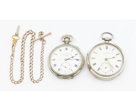 A late victorian Solver pocket watch, the dial in inscribed "S B Haskard Derby" Chester 1897 (Requires service) together with