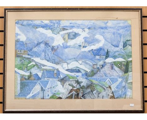 Reed, Catherine, 'Ibstock', watercolour, signed and dated 1990, framed, 55cm by 80cm&nbsp;