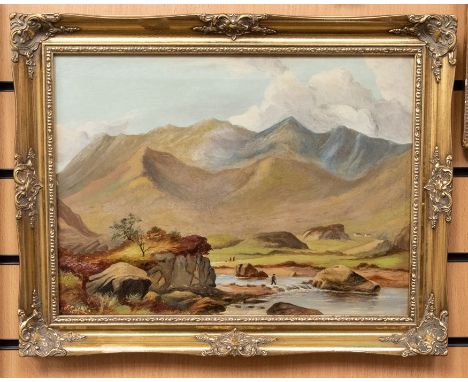 J Clark (Irish, late 19th/early 20th Century)Macgillicuddy Reeks (Co Kerry)oil on canvassigned & dated 1908 lower right, titl