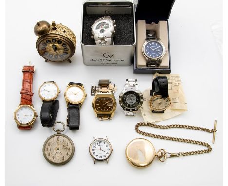 A collection of watches to include vintage gents watches to include a gold plated Services, Timex and Rotary, a steel cased S