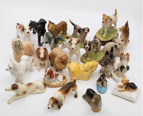 A collection of bone china model of dogs to include: Wade Championship series, other Wade, Beswick and other factories, vario