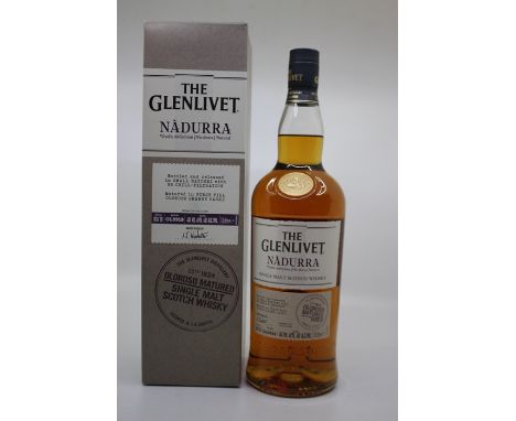 A Bottle Of Glenlivet Nadurra Whiskey In Presentation Box. Bottled On The 09/18 Batch Number OL0918Box Has Slight Signs Of Cr