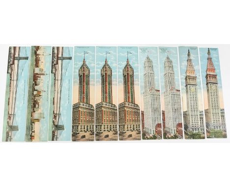 A collection of vintage Souvenir folding post card of New York famous landmarks&nbsp;