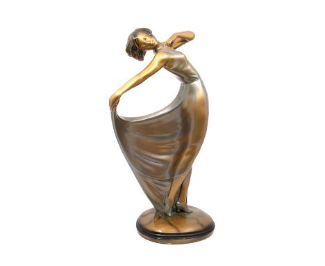 An Art Deco style lacquered ceramic large figure of a Dancer&nbsp;