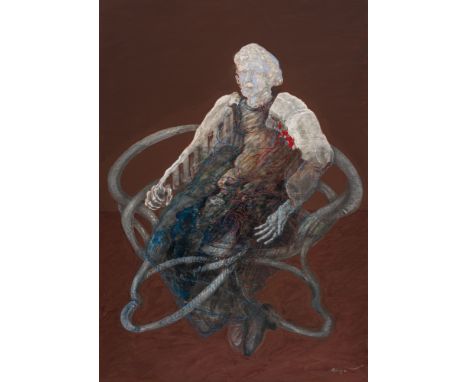 Rudolf HoflehnerPortrait E. S.1983oil on canvas; framed148 x 106 cmsigned and dated on the lower right: Hoflehner 83