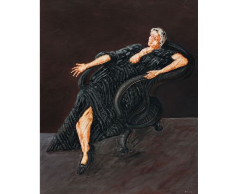 Rudolf HoflehnerPortrait G. p.1983oil on canvas; framed119 x 96 cmsigned and dated on the lower right: Hoflehner 83
