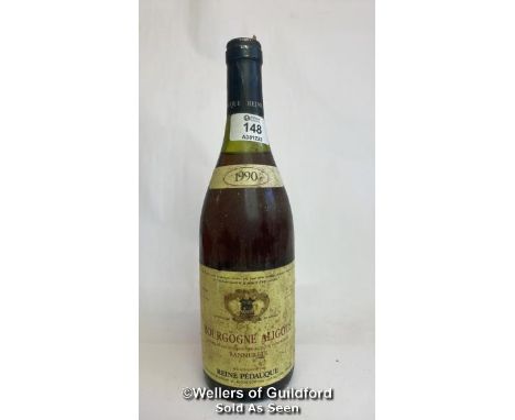 1990 Rine Pedauque Bourgogne Aligote, 75cl, 12% vol / Please see images for fill level and general condition. Please be aware