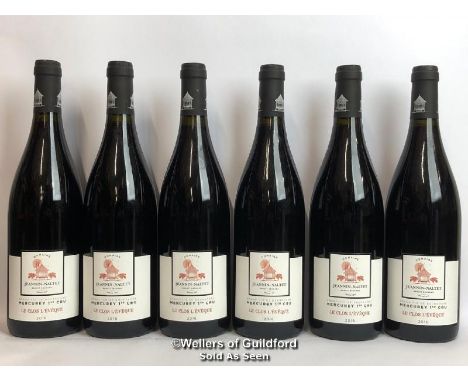 SIX BOTTLES OF 2016 MERCUREY 1ER CRU CLOS L'EVEQUE, DOMAINE JEANNIN-NALTET, BURGUNDY, RED, 75CL, 13% VOL / THIS LOT ATTRACTS 