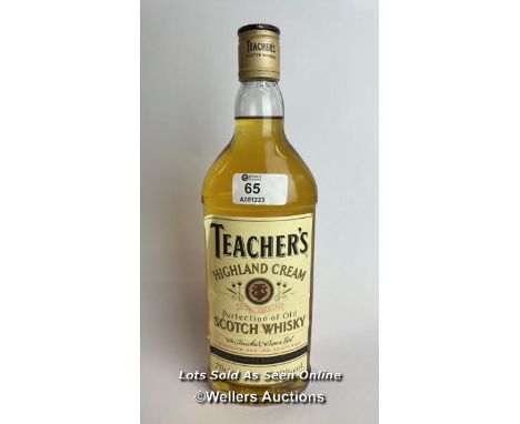 Teachers Highland Cream Scotch Whisky, 70cl, 43% vol / Please see images for fill level and general condition. Please be awar