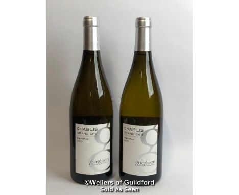 TWO BOTTLES OF 2017 CHABLIS GRAND CRU BLANCHOT, DOMAINE GUEGUEN, BURGUNDY, 75CL, 13% VOL / THIS LOT ATTRACTS VAT ON THE HAMME